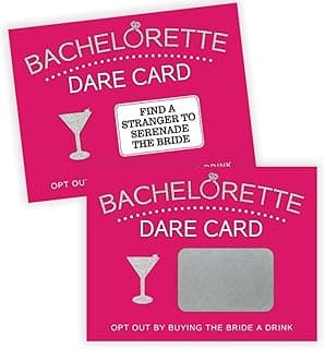 Printed Party Bachelorette Dare Card Scratch Off Game, Girls Night Out, 20 Cards