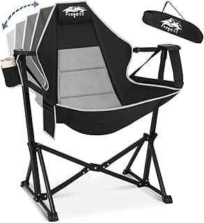 Fragess Portable Hammock Camping Chair with Adjustable Back, Folding Hammock Chair Supports 330lbs, Camping Swing Chair for Adults, Camping Hammock Chair for Lawn, Concerts, Backyard, Stargazer