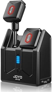 JOYO Wireless Guitar System 5.8GHz Wireless Guitar Transmitter Receiver with Charging Box 4 Signal Channel for Guitar Bass Electric Instruments (JW-06)