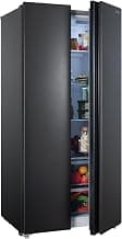 Iceblue 20.7 Cu.Ft. Side-by-side Refrigerators, 36" Full Size Refrigerator, Zoning Temperature Control Beverage Refrigerator with Freezer, Frost Free Beverage Fridge - Black Stainless Steel