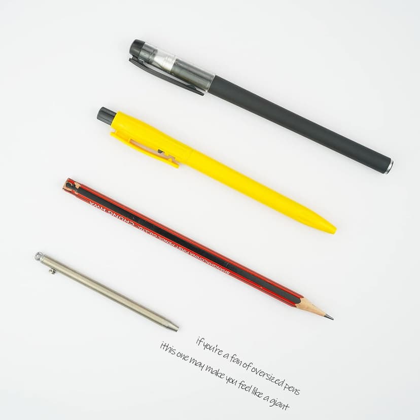 Mini Pen,Non-Toxic Titanium EDC Pen with Keychain, Compact and Stylish Small Pen(Only 82mm in Length and Comes with 2 Refill Cartridges)