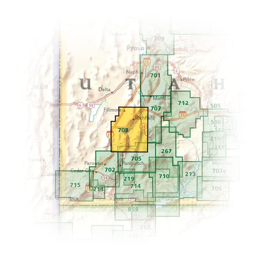 Paiute ATV Trail Map [Fish Lake National Forest, BLM] (National Geographic Trails Illustrated Map, 708)