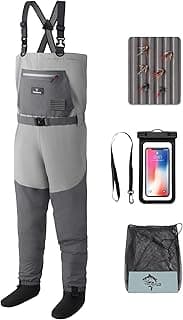 Trudave Fishing Waders, Waterproof Chest Waders for Men & Women, Lightweight Fly Fishing Stockingfoot Waders for Hunting