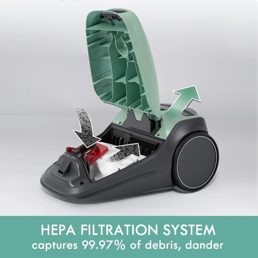 Kenmore BC2005 Pet Friendly Lightweight Bagged Canister Vacuum Cleaner with Extended Telescoping Wand, HEPA Filter, Retractable Cord, and 2 Cleaning Tools