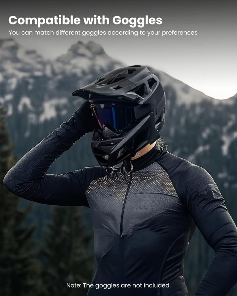 ILM Adult Mountain Bike Helmet Men & Women Full Face Lightweight BMX MTB Helmet ASTM CPSC CE Certified Cycling Helmet Model ZL-B068