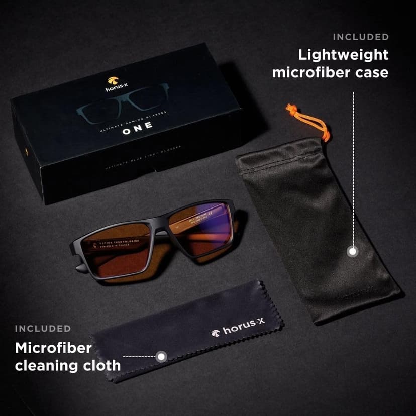 Horus X • Blue Light Glasses Men Women | Blue Light Blocking Glasses for Screen Anti-Fatigue Eye Migraine | Gaming Glasses V3
