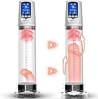 Men's Growth Pump with Strong Suction Vacuum Pump with ED Screen Powerful Electric Vacuum Pump Inch Adjustable Men's Underwear Set Training Tools to Be a Bigger Men gyh05