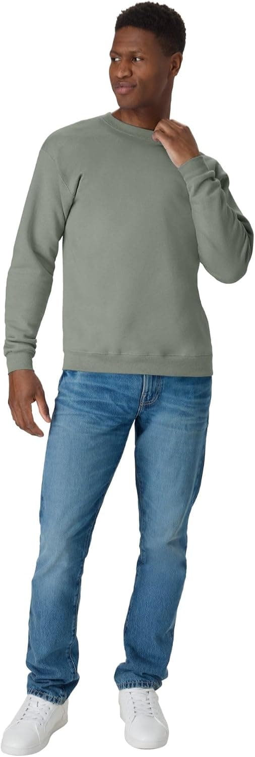 Hanes Men's Ecosmart Fleece Sweatshirt, Pullover Crewneck Sweatshirt, Big & Tall, 1 or 2 Pack
