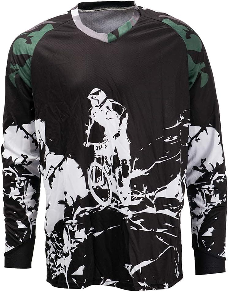 Weimostar Men's Cycling Jersey MTB T Shirt Long Sleeve Mountain Bike Motorcycle Outdoor Bicycle Clothes