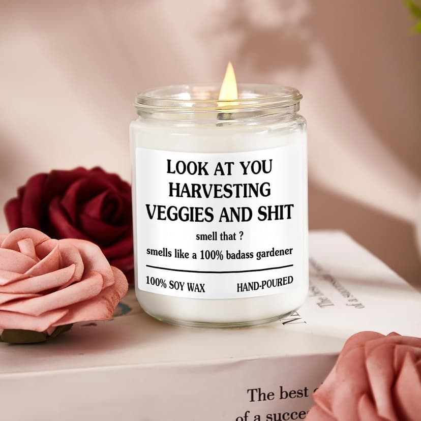 Gardening Gifts for Women - Unique Plant Lover Present, Fathers Day, Funny Garden Gift, Relax Candle, Best Gift for Gardeners, Valentine Gifts Cool Plant Mom, Funny Garden, Growing Candle B0DQVK5PGG