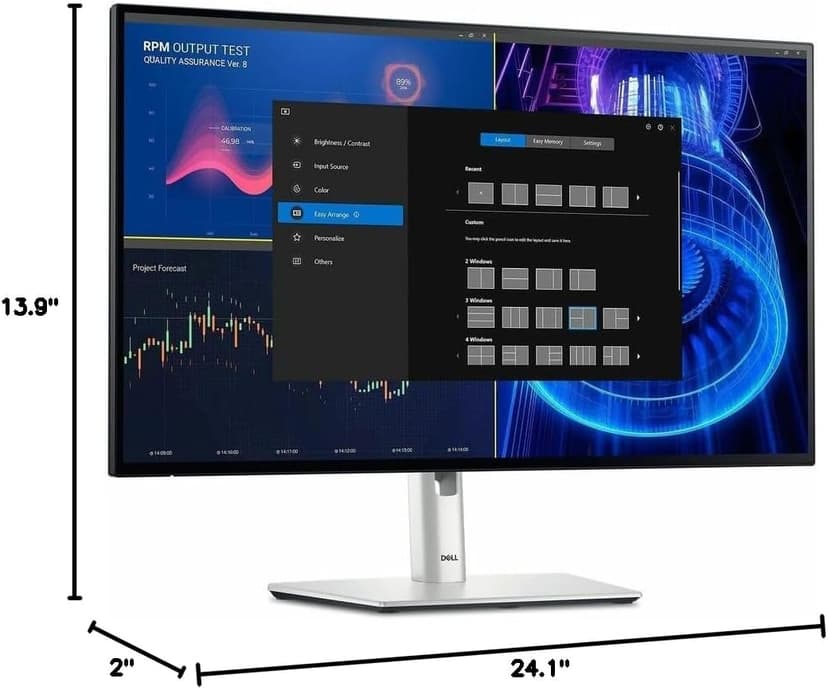 Dell UltraSharp U2724D 27" Class WQHD LED Monitor - 16:9 - Platinum Silver