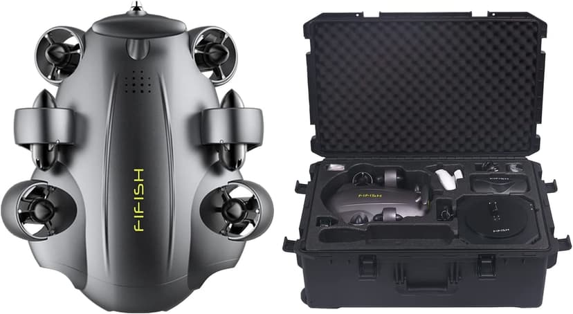 FIFISH M100A Industrial Case Mini Rov Underwater Drone with 4K Camera Submarine Diving 14400mAH VR Underwater Robot Arm for Pipeline Inspection Fishery