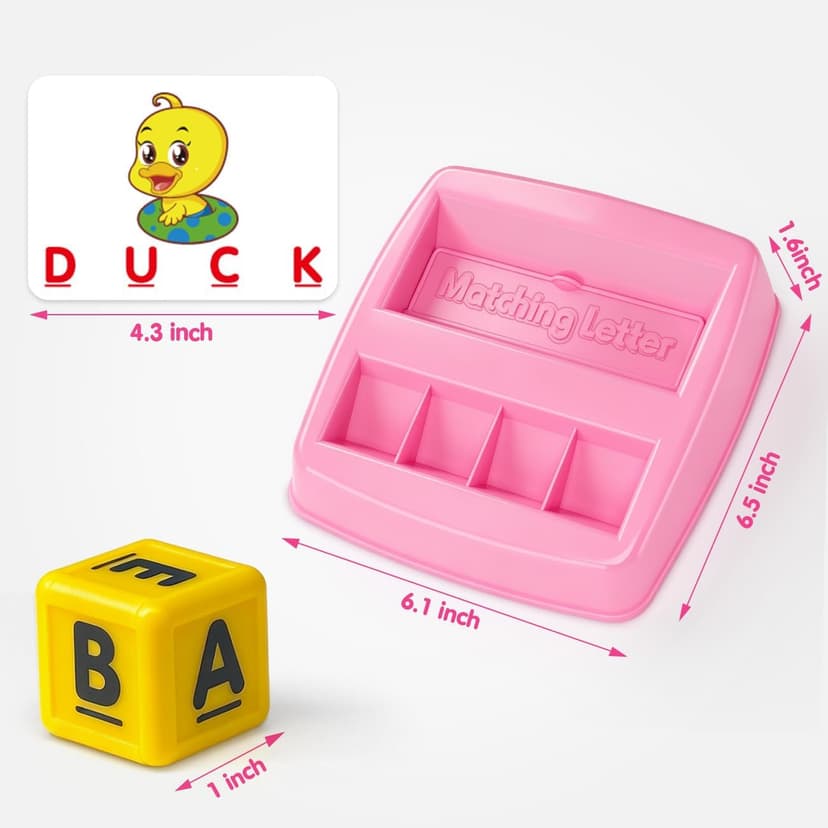 NARRIO Educational Toys for 3 4 5 Year Old Girl, Matching Letter Game Puzzles for Kids Ages 4-6, Preschool Learning Toys for Toddlers 2-4 Year Old Girl Gifts B08NXCK6MY