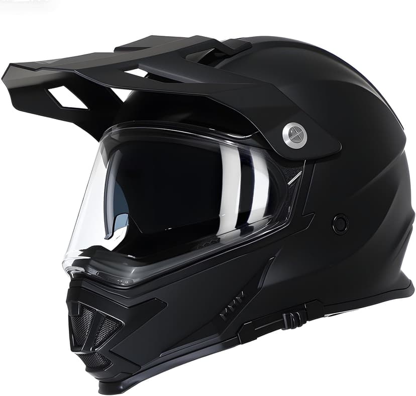 TRIANGLE Dual Sport Motorcycle Helmet Dirt Bike Helmets ATV Full Face Helmet for Adults Men with Internal Sunshield DOT Approved