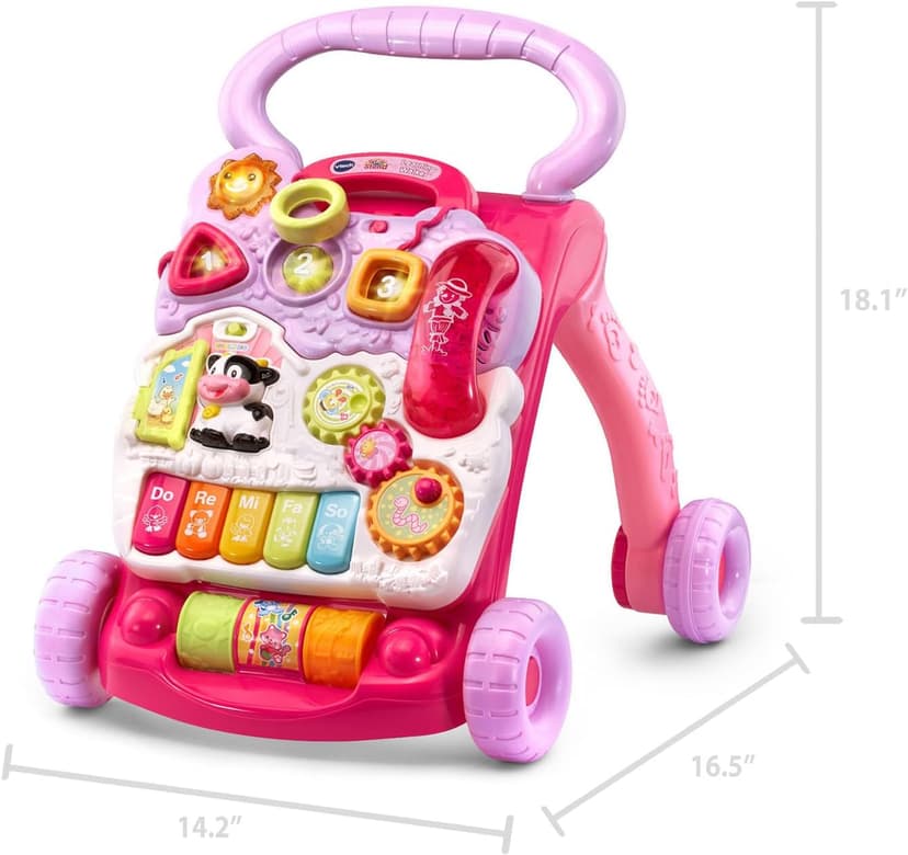 VTech Sit-to-Stand Learning Walker (Frustration Free Packaging), Pink B07CRX1BDG