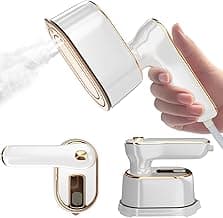 Travel Steamer Iron for Clothes Mini - Portable Ironing Machine Travel Small Size Portable Steamer Travel College Dorm Home Essentials (White)