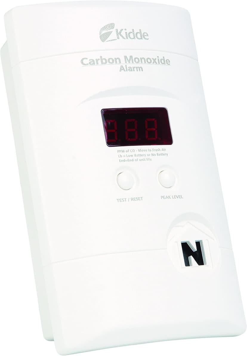 Kidde Carbon Monoxide Detector, Plug-In with 9V Battery Backup, Digital Display, 85 dB Alarm, LED Status Light Indicators, 3rd Edition
