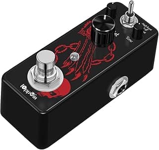IOppWin HOLY WAR Heavy Metal Distortion Pedal - 3 Mode (Lo/Hi Boost) True Bypass, Mini Metal Casing, Guitar Effects Pedal