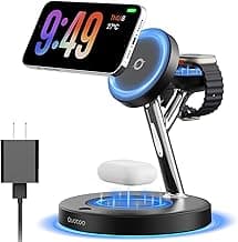 2026 3 in 1 Charging Station for Apple Compatible with Magsafe Charger Stand for iPhone 17 16 15 14 13 12 Wireless Charging Station for AirPods Wireless Charger for iWatch Series