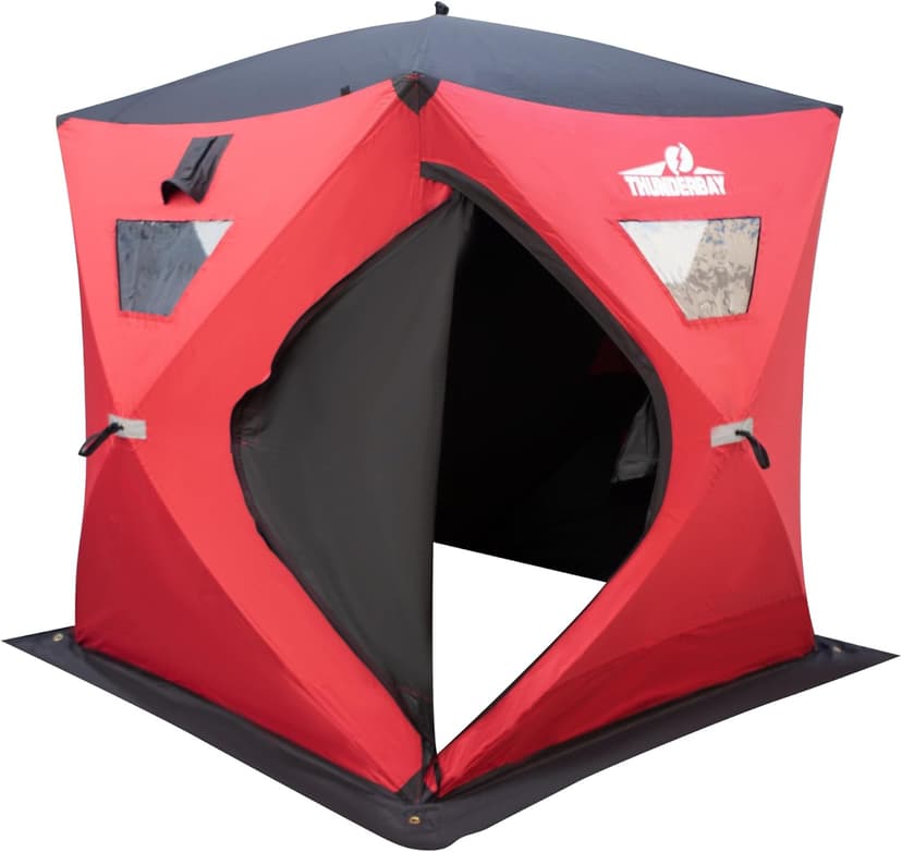 THUNDERBAY Ice Cube 2-4 Man Portable Ice Shelter, 24/34 Square Feet of Fishable Area, Portable 2-3 Person Ice Shanty
