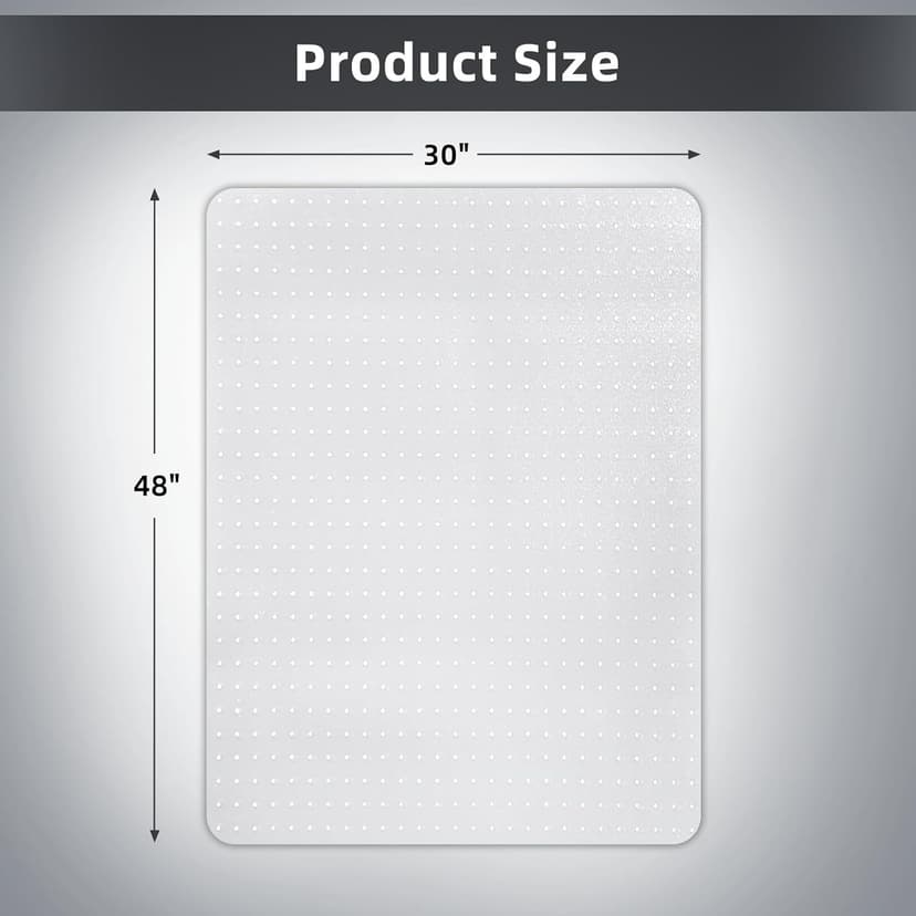 Office Chair Mat for Carpet Floor, Heavy Duty Desk Chair Mat for Low/No Pile Carpeted Floors, Anti Slip Carpets Protector for Home Office (48" x 30")