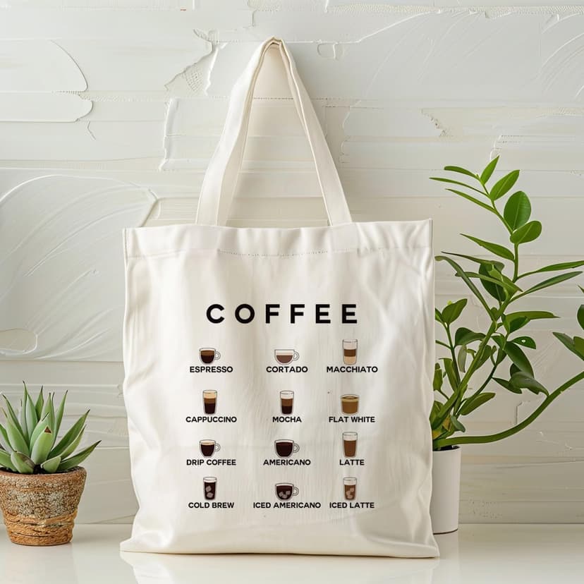 Canvas Tote Bag Aesthetic for Women,Reusable Canvas Cute Shoulder Bag for Grocery, Shopping, Beach & Daily Use B0DGKVR1DY