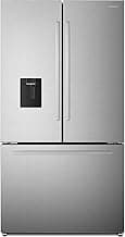 COSMO COS-FDR223GWSS 36 in. Lumin Collection 22.4 cu. ft. Counter Depth French Door Refrigerator, Water Dispenser, Ice Maker, Stainless Steel