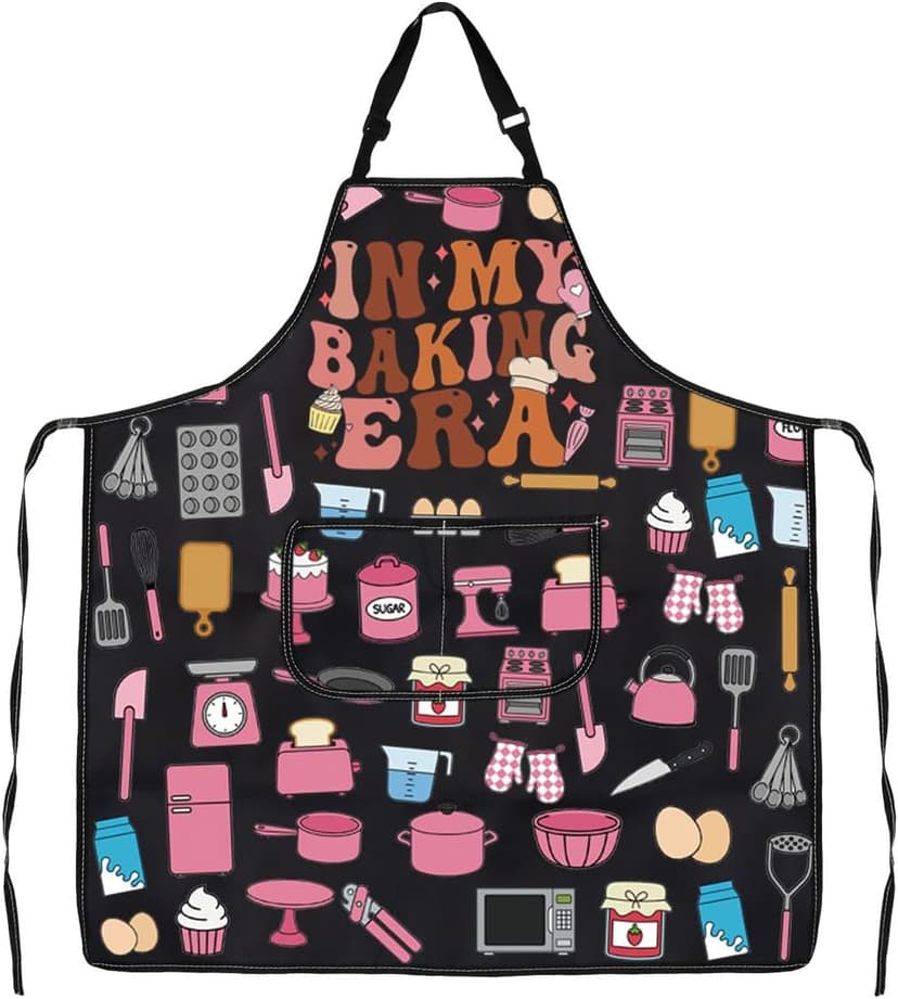 WSNANG Funny Baking Aprons with Pockets In My Baking Era Apron Bakers Gifts Pastry Chef Gift B0CZNY4F2J