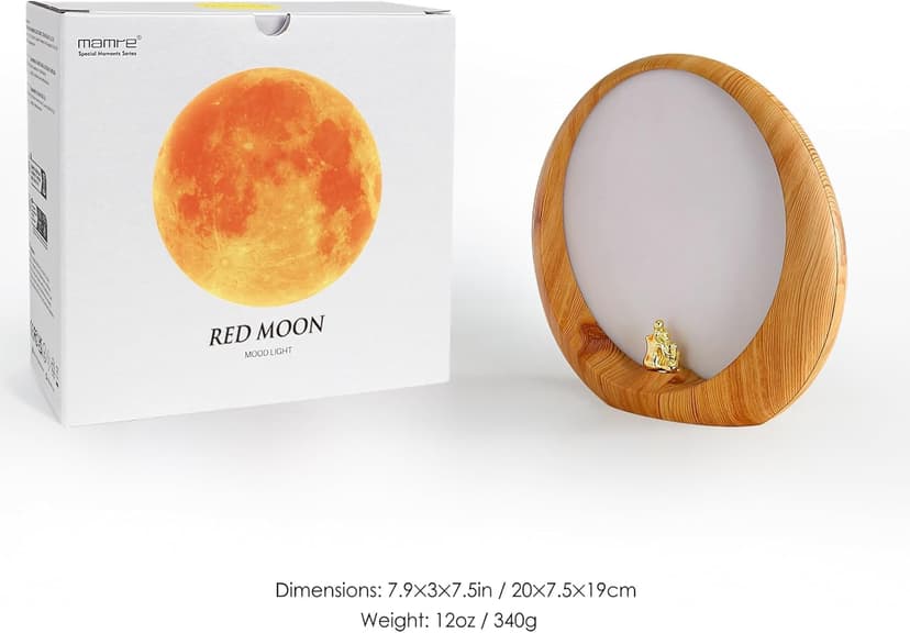 mamre Moon Lamp for Living Room, Decoration Night Light, Anniversary Valentine Gifts for Him, Mr & Mrs Signs for Wedding Table Décor, Home Gift Xmas Gift, Newlywed Couples Under The Full Moon