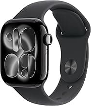 Apple Watch Series 11 [GPS 42mm] Smartwatch with Jet Black Aluminum Case with Black Sport Band - S/M. Sleep Score, Fitness Tracker, Health Monitoring, Always-On Display, Water Resistant