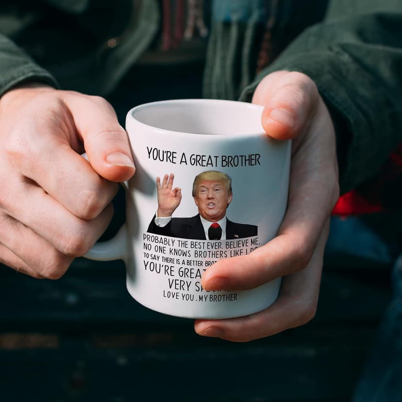Aurahouse You're A Great Brother Mug, Birthday Gag Gifts for Brother, Christmas, Father's Day Gifts for Brothers Adult, Funny Big Bro Present Ceramic Coffee Cup (White, 11oz)