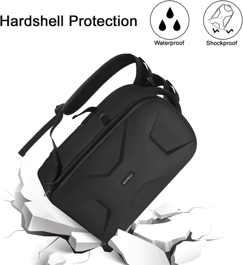 15-16 inch Waterproof Hardshell Case with Tripod Holder&Laptop Compartment Compatible with Canon/Nikon/Sony, Black MOSISO Camera Backpack, DSLR/SLR/Mirrorless Photography Camera Bag B07ZCRWPPV
