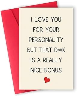 Mens Valentines Gifts, Funny Valentines Day Card for Him, Romantic Valentine's Day Card Gifts for Boyfriend Fiance, Special Anniversary Card Gifts for Men, Birthday Gifts for Husband
