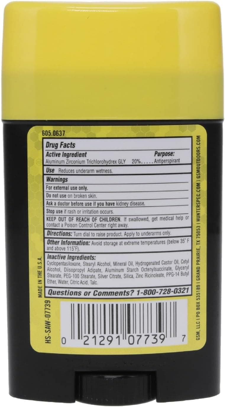 Hunters Specialties Scent-A-Way MAX Odorless Antiperspirant for Hunters, Trappers, Anglers, and Campers, 2.25 Oz