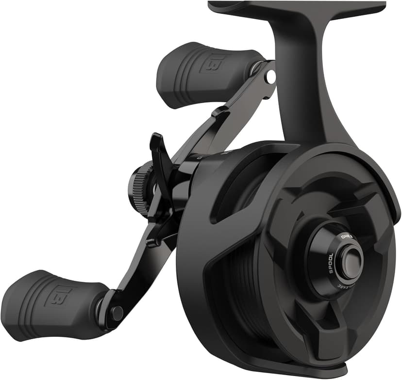 13 Fishing - Descent - Inline Ice Fishing Reel - 2.7:1 Gear Ratio - Right Hand Retrieve (Gen 2) - D2-2.7-RH, Black