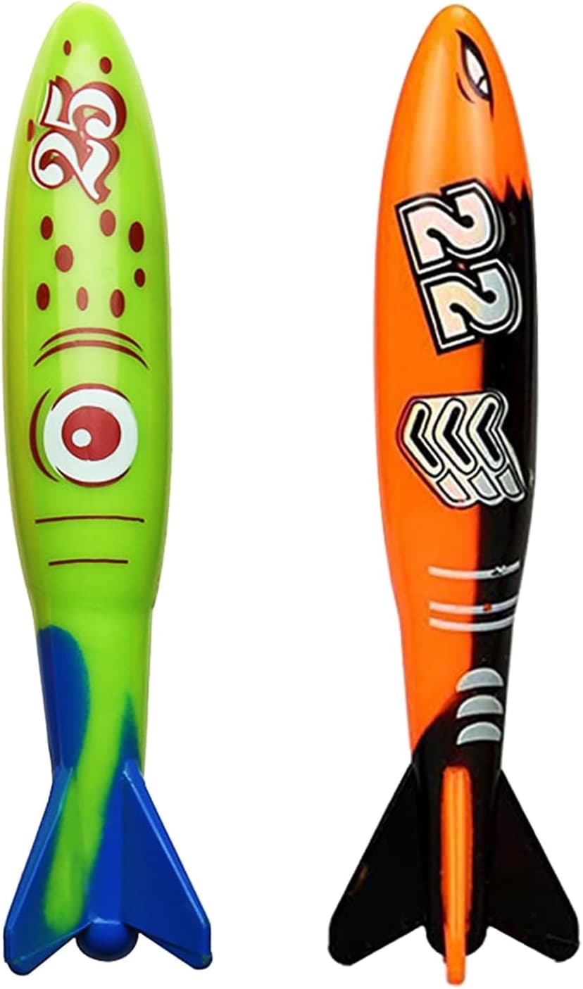 Jasonwell Pool Toys Diving Rings - 28PCS Swim Thru Rings Pool Game Diving Toys with Dive Ring Underwater Treasures Torpedo Bandits Fish Toy Fun Water Swimming Toy for Boys Girls Kids Teens Adults