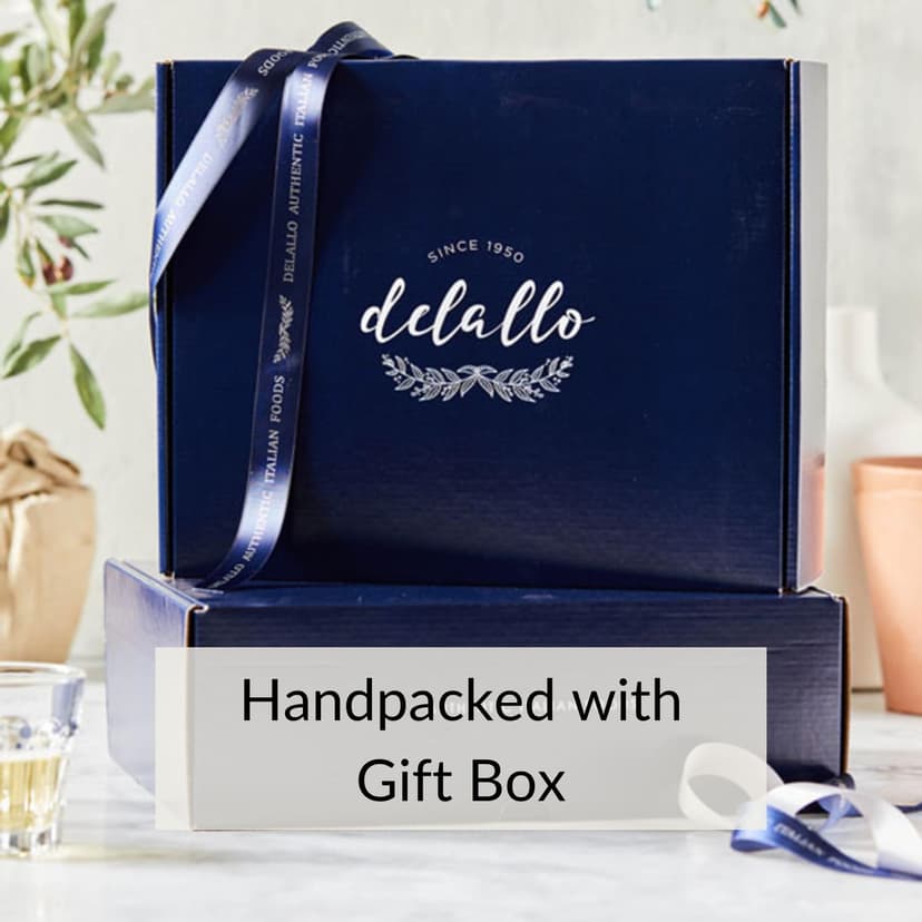 DeLallo Gourmet Pizza Kit Gift Basket, Includes Full-Sized Dough Kit, Tomato Sauce, Pepperoni Stick, and Premium Toppings, Italian Gift Basket for Pizza Lovers