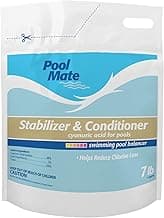 Pool Mate 7-Pounds Premium Pool Stabilizer and Conditioner, Concentrated Cyanuric Acid for Pools, Helps Chlorine Last Longer