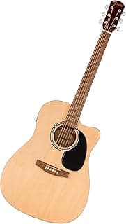 Fender FA-25CE Dreadnought Acoustic Electric Guitar, Beginner Guitar, with 2-Year Warranty, Includes Built-in Tuner and On-Board Volume and Tone Controls, Comes with Free Lessons, Natural