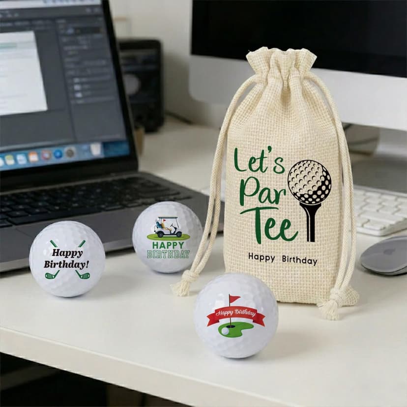Golf Birthday Gifts for Men, 3 Pcs Birthday Golf Balls for Golfers Dad Grandpa Husband Friends, Novelty Birthday Golfing Gift B0GKFW2FFB
