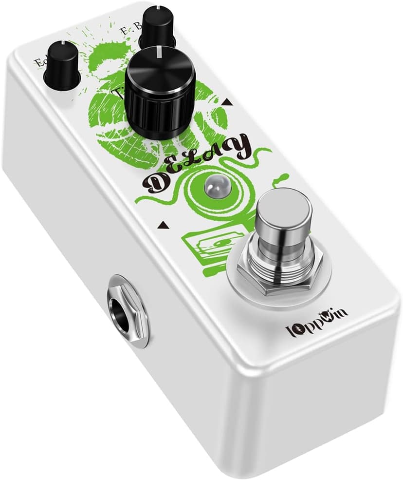IOppWin Guitar Pedals, Premium Analog Delay Pedal – Warm, Clean, Smooth Tones with 25ms-600ms Adjustable Range & True Bypass, for Retro Tone Lovers And Live Musicians