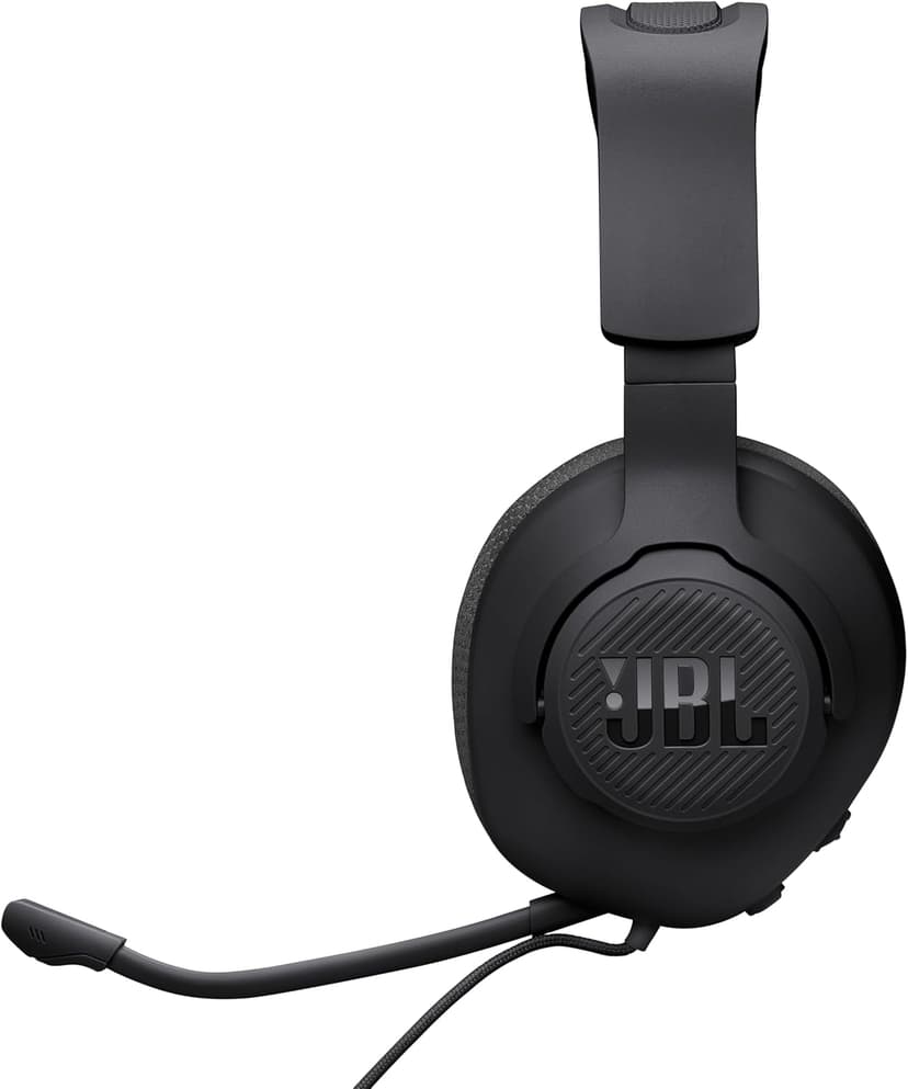 JBL Quantum 100M2 - Wired Over-Ear Gaming Headset with omnidirectional, Detachable mic with Mute Option and Fabric-Covered Memory Foam Ear Cushions, Compatible with All Platforms (Black)