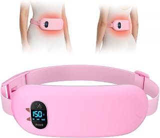 FSA HSA Eligible Portable Heating Pad for Cramps, Upgrade Cordless Electric Period Fast Heating Pad for Back Pain Relief Menstrual Belt 6 Heat 6 Massage Modes Gifts for Women Girls Her Girlfriend Pink