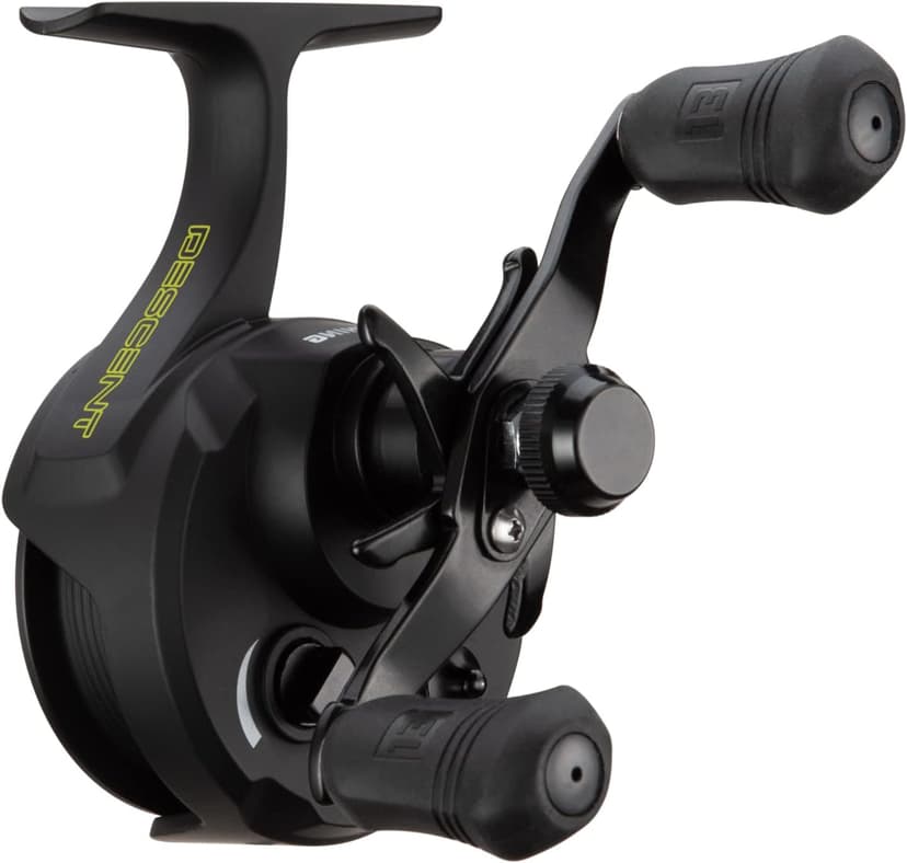 13 Fishing - Descent - Inline Ice Fishing Reel - 2.7:1 Gear Ratio - Right Hand Retrieve (Gen 2) - D2-2.7-RH, Black