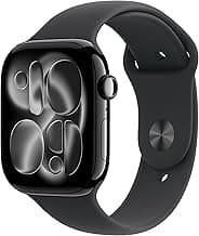 Apple Watch Series 11 [GPS 46mm] Smartwatch with Jet Black Aluminum Case with Sport Band - M/L. Sleep Score, Fitness Tracker, Health Monitoring, Always-On Display, Water Resistant