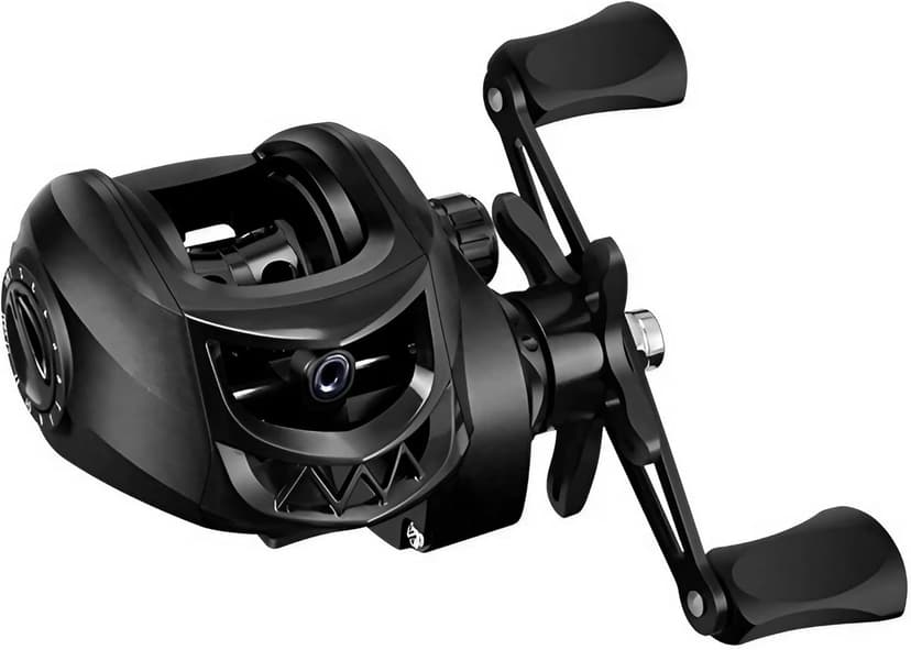 Metal + Nylon Baitcasting Reel - 7.2:1 High-Speed, Metal Spool, Dual Magnetic Brake, 8kg Drag, Long-Casting Anti-Backlash Lure Reel for Bass & Multi-Species Fishing