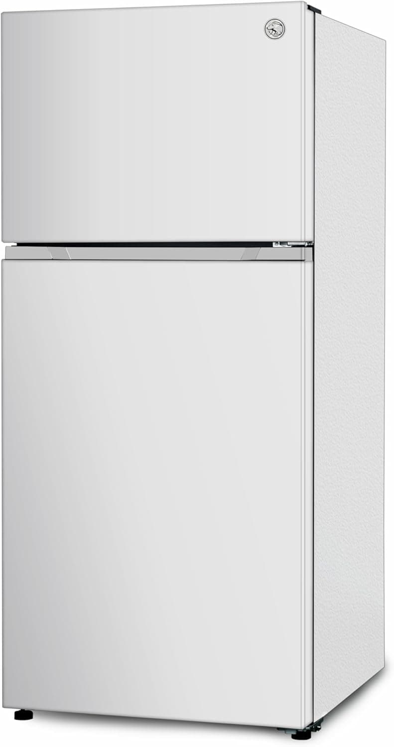Commercial Cool 18 Cu. Ft. Top Mount Refrigerator with Freezer, 2-Door Refrigerator with Top Freezer and Adjustable Temperature Control, Ice Maker Ready, Energy Star Certified, White