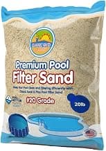 CLASSIC SAND & PLAY Swimming Pool Filter Sand for Above & Inground Pools, 20 lbs, Supports Residential and Commercial Filtration Systems, Premium Efficient Silica, No Clogging or Clumping, #20 Grade