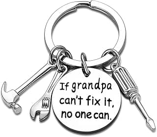 Dad Keychain - Gifts From Son, Daughter - Christmas & Father's Day Gift - Keyring for Dad, Papa, Daddy