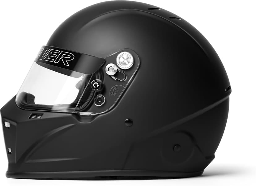 Conquer Snell SA2020 Approved Full Face Auto Racing Race Car Helmet - Adult | Men | Women | - Black / White / Silver (Black, Large)